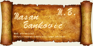 Mašan Banković vizit kartica